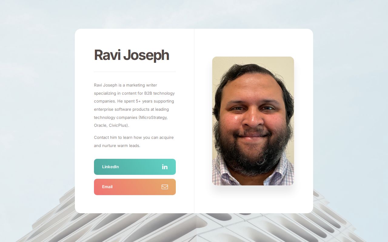 Ravi Joseph Content